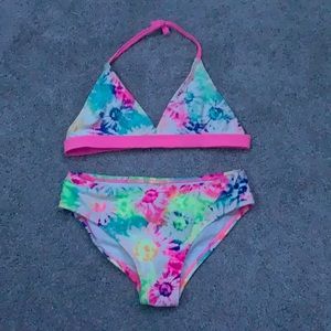 multi colored bikini set with flower designs🌺